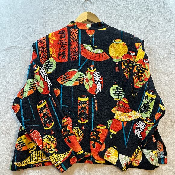 Chico’s Women’s 3 XL Silk Exquisite Imperial Silk Taiwanese Lantern Festival Top - Picture 5 of 11